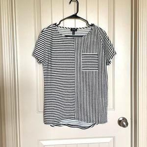 Black and white striped pattern shirt